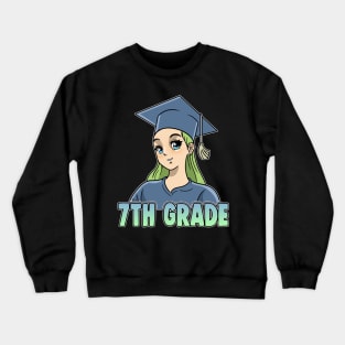 7th Grade Anime Otaku Kawaii Primary School Crewneck Sweatshirt